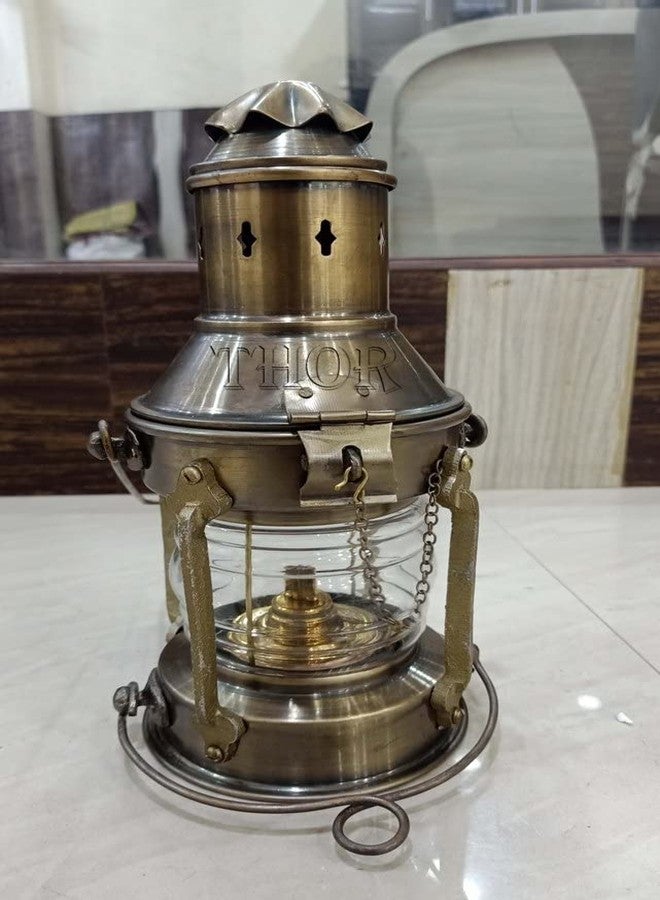 THOR INSTRUMENTS Nautical Oil Lamp Lantern /Decorative Hanging Lantern/ Marine Ship Lamp/ -Boat -Oil Lamp-Vintage Antique Lighting Boat Lamp Rustic Vintage Home Decor - Image 2